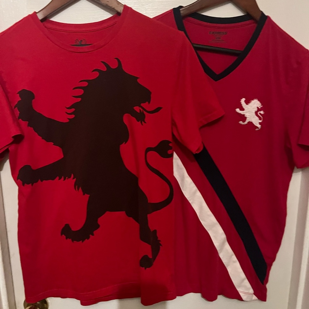 Vintage Express Vibrant Red T-Shirt set of 2